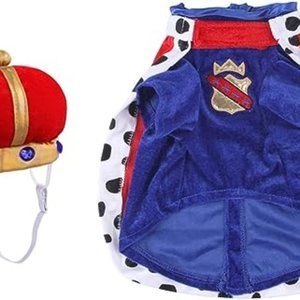 Halloween Costumes Girls Shirts Puppy Clothes Pet King Costume